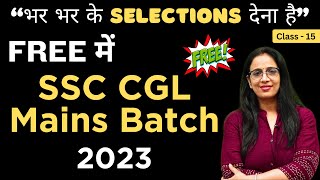 Free SSC CGL Mains 2023 Batch  15  Cloze Test  PQRS  Passage  By Rani Maam [upl. by Tuckie]