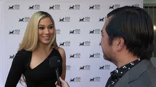 Eileen Gu Carpet Interview at the ASSC 2024 Gala [upl. by Nabatse453]