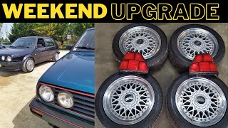 The Weekend Upgrade My Free Golf mk2 gets BBS RMs amp All Reds [upl. by Chauncey]