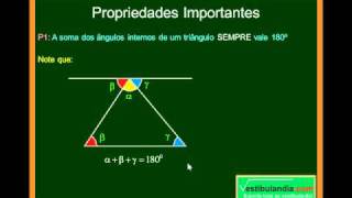 Matemática  Aula 34  Geometria Plana  Triângulos  Noções Gerais  Parte 1 [upl. by Uos]