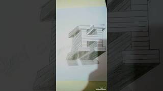 3D Drawing 3dletterh  letters H in 3D  howtodraw letter H in 3D  Alphabets in 3D 3D letter H [upl. by Ire330]