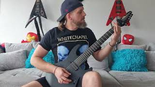 Whitechapel  A Bloodsoaked Symphony  Moshpart Outro Guitar Cover 7string riff whitechapel [upl. by Adeline]