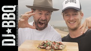 Beer Marinated Lamb Fillet with Macadamia Pesto  Bondi Harvest amp DJ BBQ [upl. by Catharina187]