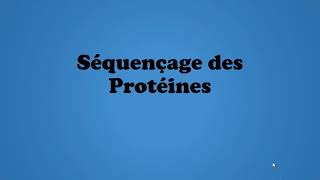 Biochimie Structurale Séquençage des protéines [upl. by Hernardo]