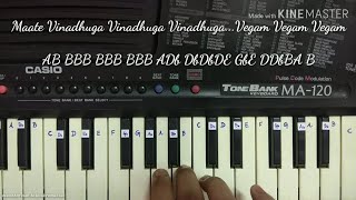 Maate Vinadhuga  Vijay Devarakonda  BEGINNERS KEYBOARD TUTORIAL  Taxiwala  Telugusong pianonotes [upl. by Heimer782]