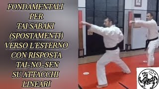 taisabaki spostamenti baseuscita allesternokarate shotokan martialarts techniquetaisabaki [upl. by Euqinaj]