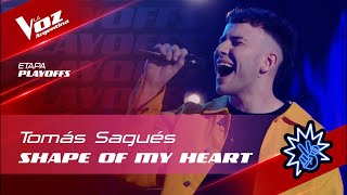 TeamLali  Tomás Sagués  “Shape of My Heart”  Playoffs  La Voz Argentina 2022 [upl. by Ilehs]