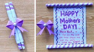 easy mothers day card idea from paper  mothers day greeting card last minute mothers day card [upl. by Selij]