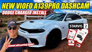 VIOFO A139PRO REVIEW AND INSTALL IN DODGE CHARGER OR CHALLENGER [upl. by Eitsym899]