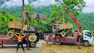 GENIUS GIRL Control The Crane To Help The Concrete Mixer Truck Move To The Job Site [upl. by Arvo]