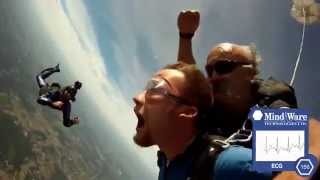 Skydiving with the MindWare Mobile Impedance Cardiograph [upl. by Karlee277]