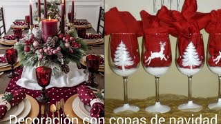 Decoración con copas de navidad floreros y arboles de cristal [upl. by Jojo]