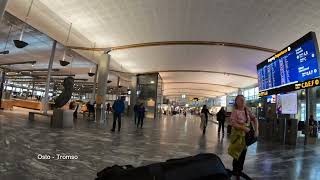 Flight Transfer Oslo to Tromso Norway [upl. by Ahseinek]