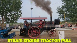 Steam Engine Pulls at the Lake Region Threshing Show [upl. by Drauode]