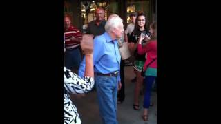 Former President Jimmy Carter leaving Cracker Barrel in And [upl. by Zantos]