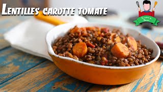 Recette de lentille végétarienne à la carotte et tomate [upl. by Mehsah481]