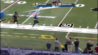 340 Pound DL Jordan Davis Races Rich Eisen  40 Yard Dash  NFL Combine 2022 Simulcam [upl. by Yelram]