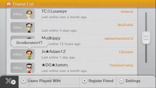 Nilly896s Wii U Friends List Commentary [upl. by Fidele]