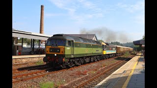 47810 amp 47712 pass Totnes on Cornish Riviera Statesman 310724 [upl. by Amaris]