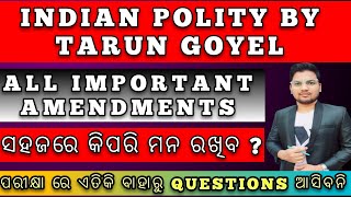 CONSTITUTIONAL AMENDMENTS  INDIAN POLITY  TARUN GOYEL  RHT  RI  LTR  SSD [upl. by Thamora848]