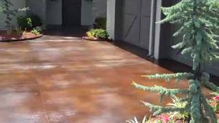 Acid Stained Concrete Driveway [upl. by Artemas]