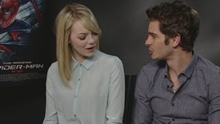 Emma Stone And Andrew Garfield Funny Moments OF Kiss [upl. by Sharla]