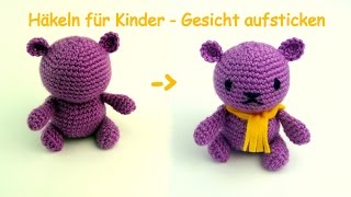 Amigurumi häkeln Gesicht sticken [upl. by Ariak]