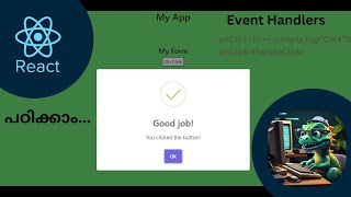 Event Handling in React 5  Learn React in Malayalam  Coding Dino reactjs coding malayalam [upl. by Sakram]