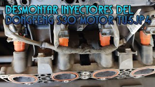 DESMONTAR INYECTORES DEL DONGFENG S30 MOTOR TU5JP4 1 [upl. by Dace]