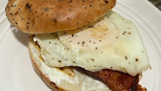 Bagel Breakfast Sandwich 🍳 [upl. by Budwig]