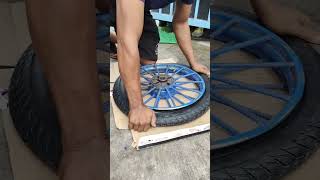 Tire Insertion Tips shorts motorcycle howto diy [upl. by Arika]