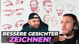 Gesichter zeichen lernen mit meinem schüler cengiz mentorship session cengiz [upl. by Llerrud]