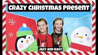 Crazy Christmas Present Challenge  Jacy and Kacy [upl. by Rebak313]