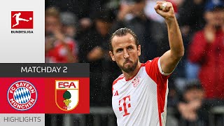 The KaneEffect  Bayern München  FC Augsburg  Highlights  Matchday 2 – Bundesliga 202324 [upl. by Dnomsaj]