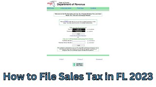 How to File and Pay Florida Quarterly Sales Tax [upl. by Ehcar887]