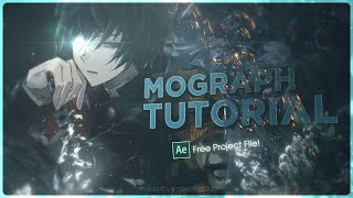 Mograph Style Basic Scene Tutorial  After Effects AMV Tutorial Free Project File [upl. by Garv]