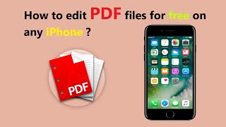 How to edit PDF files for free on any iPhone [upl. by Acquah736]