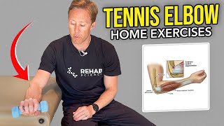 3 Home Exercises for Tennis Elbow [upl. by Ellirpa704]