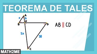 Teorema de Tales y semejanza de triángulos [upl. by Aynotan999]