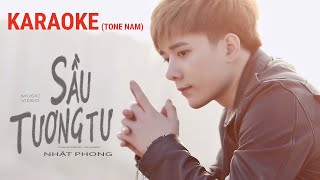 Karaoke Sầu Tương Tư  Nhật Phong Beat Gốc Tone Nam [upl. by Ninnette]