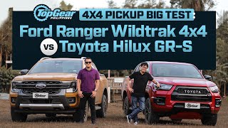 Ford Ranger Wildtrak 4x4 vs Toyota Hilux GRS 4x4 Pickup Big Test  Top Gear Philippines [upl. by Scharff321]