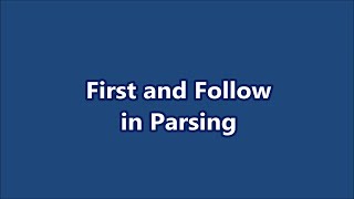 First and Follow in Parsing│Compiler Design│Part 10│Learn CSE Malayalam [upl. by Aliwt761]