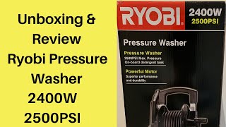 Unboxing amp Review Ryobi Electric Pressure Washer 2400W 2500PSI 2020 [upl. by Myron]