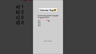 Odd days Calendar Reasoning 🎯 reasoning tricks viralshort [upl. by Aicined]