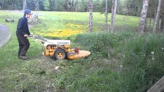 Gravely Commercial 12 Bush hogging [upl. by Poirer]