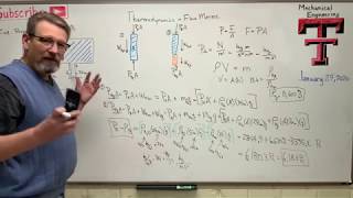 Thermo Lesson 8  Flow Meter Manometer Orifice Example Problem [upl. by Rolandson]