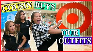 COUSIN BUYS OUR OUTFITS CHALLENGE AT TARGET quotSISTER FOREVERquot [upl. by Gratt]