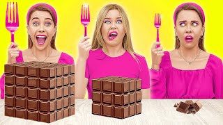 BIG vs MEDIUM vs SMALL FOOD CHALLENGE  Eating Giant Sweets Extreme Challenge by 123 GO FOOD [upl. by Cordy922]