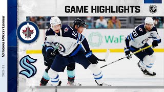 Jets  Kraken 12921  NHL Highlights [upl. by Nodnnarb]