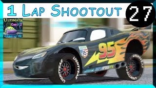 Carbon Fiber Lightning McQueen Cars 2 Game One Lap Shootout On Hyde Tour Part 27 [upl. by Nosyarg]